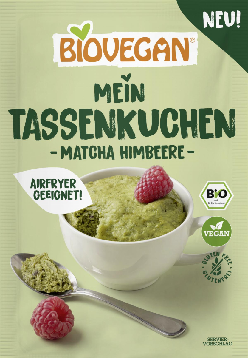 Mein Tassenkuchen Matcha Himbeere GF