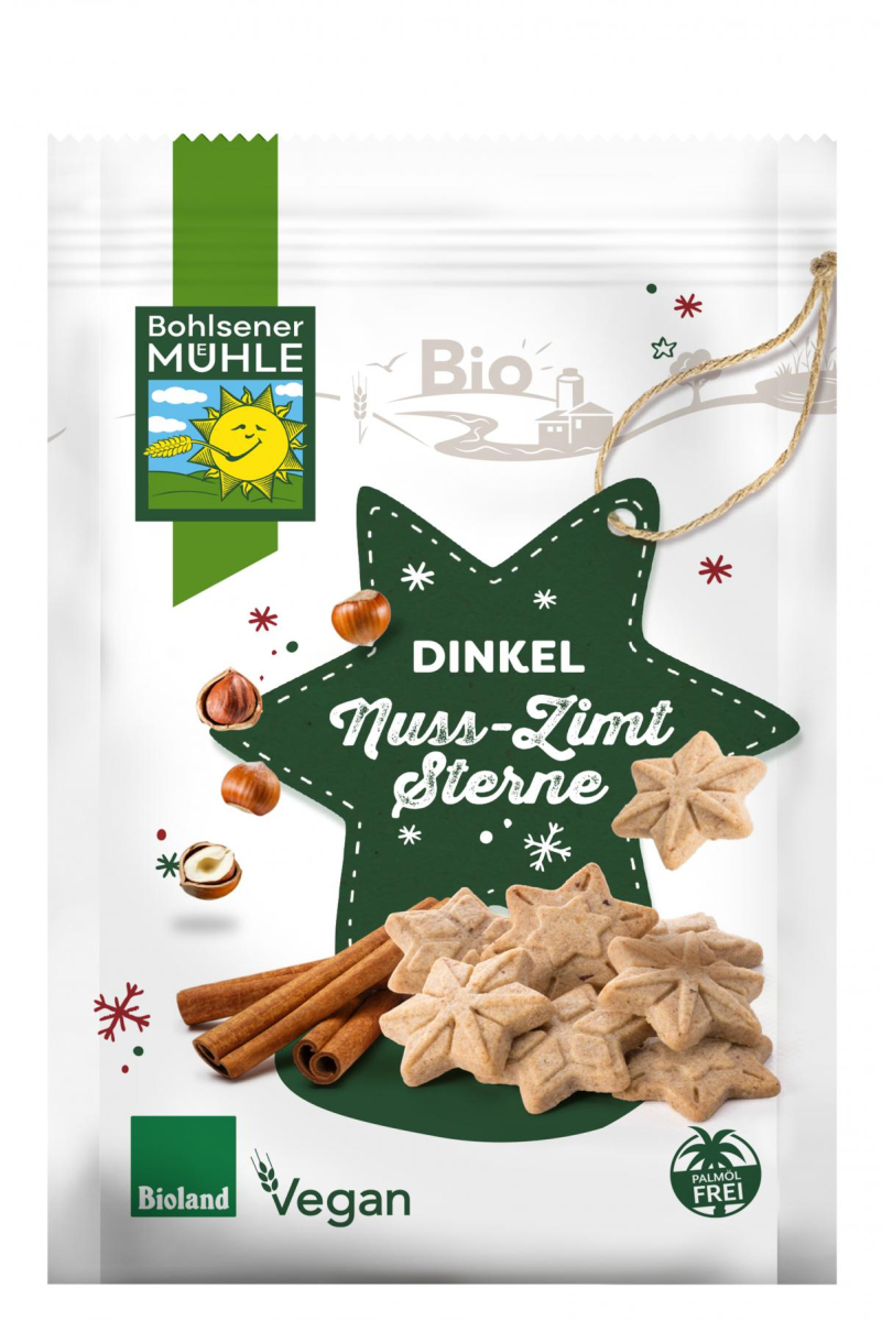 Dinkel Nuss-Zimt Sterne