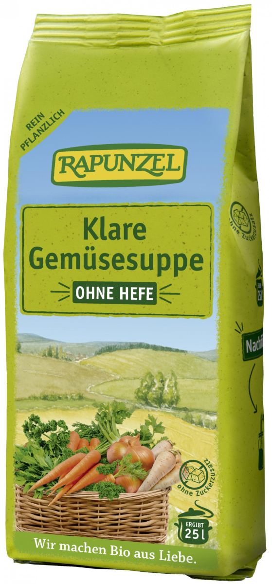 Klare Gemüsesuppe ohne Hefe (Brühe), Nachfüllpack
