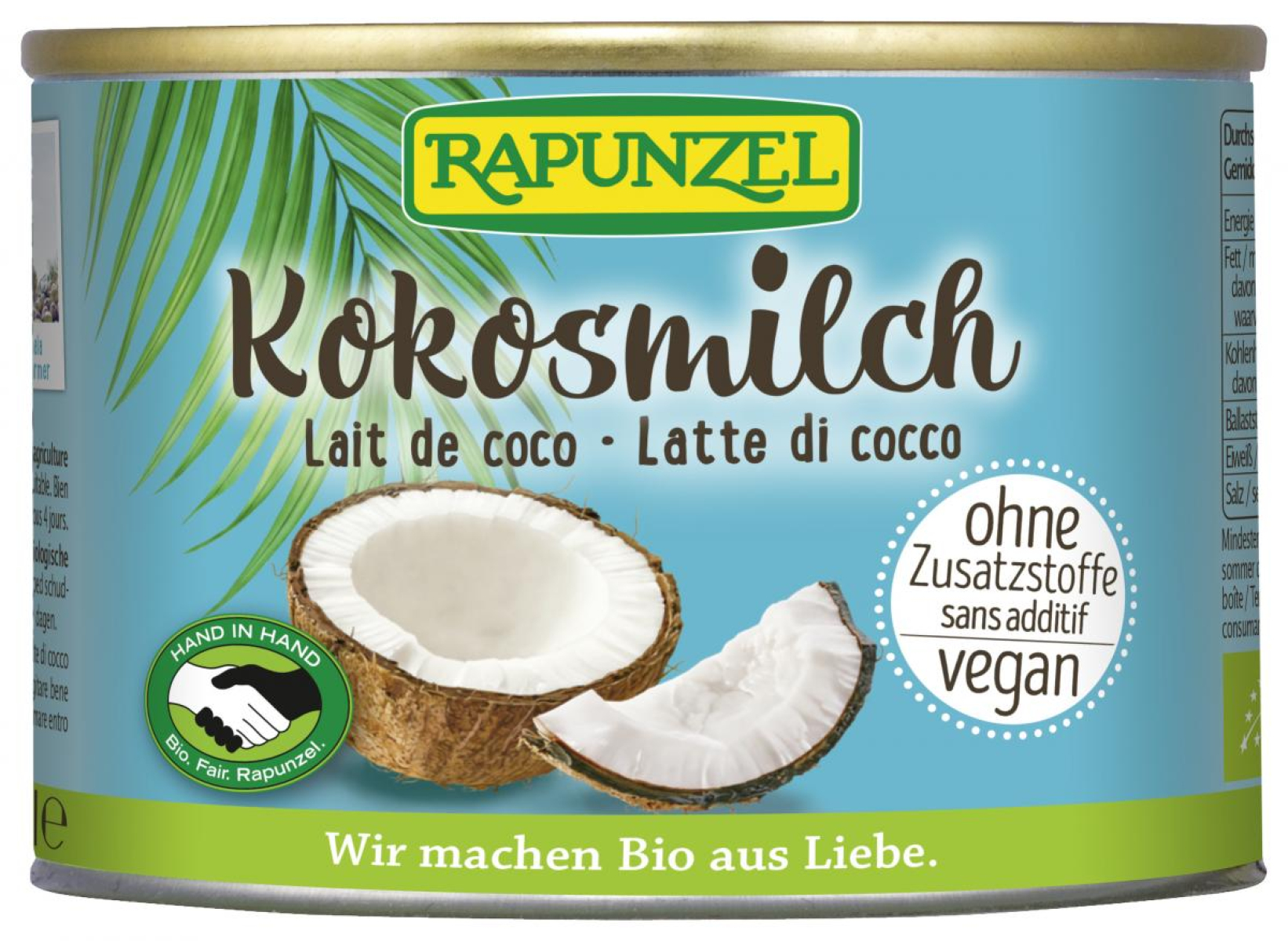 Kokosmilch, kleine Dose Rapunzel