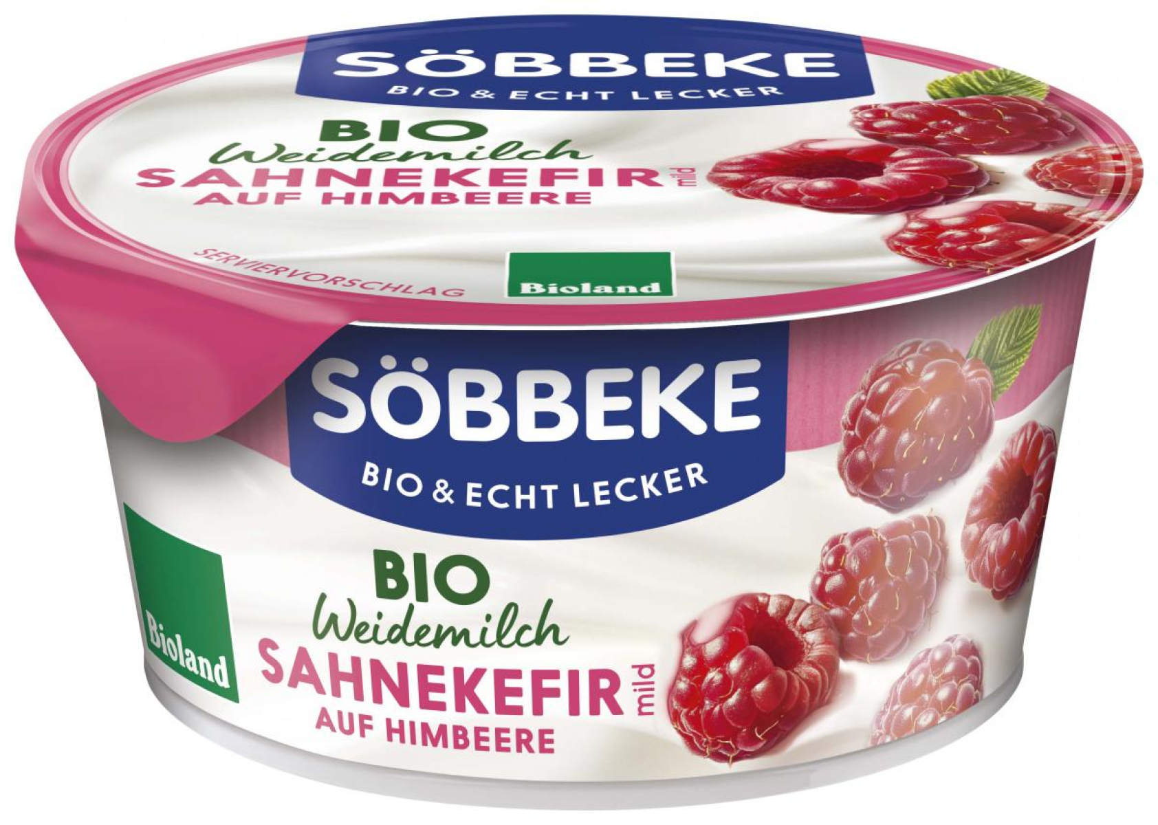 Sahnekefir auf Himbeere - Weidemilch