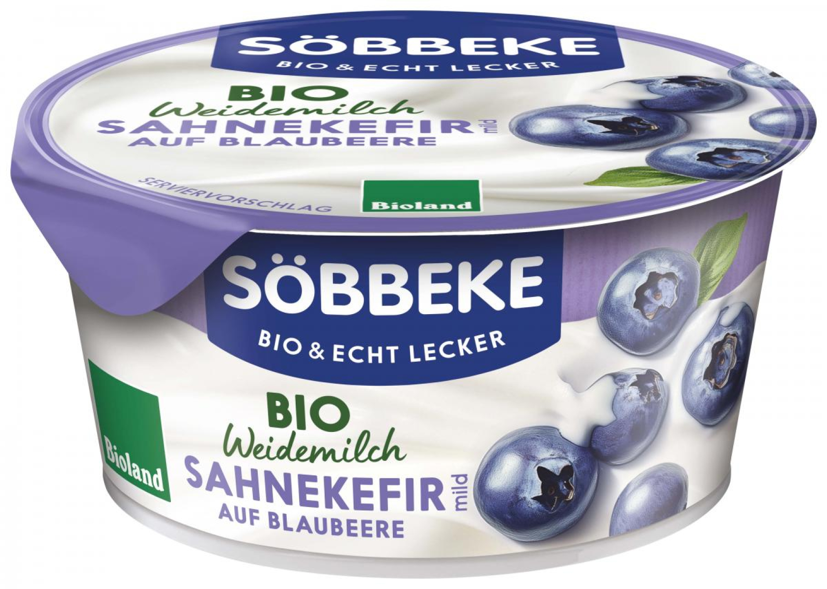 Sahnekefir auf Blaubeere - Weidemilch