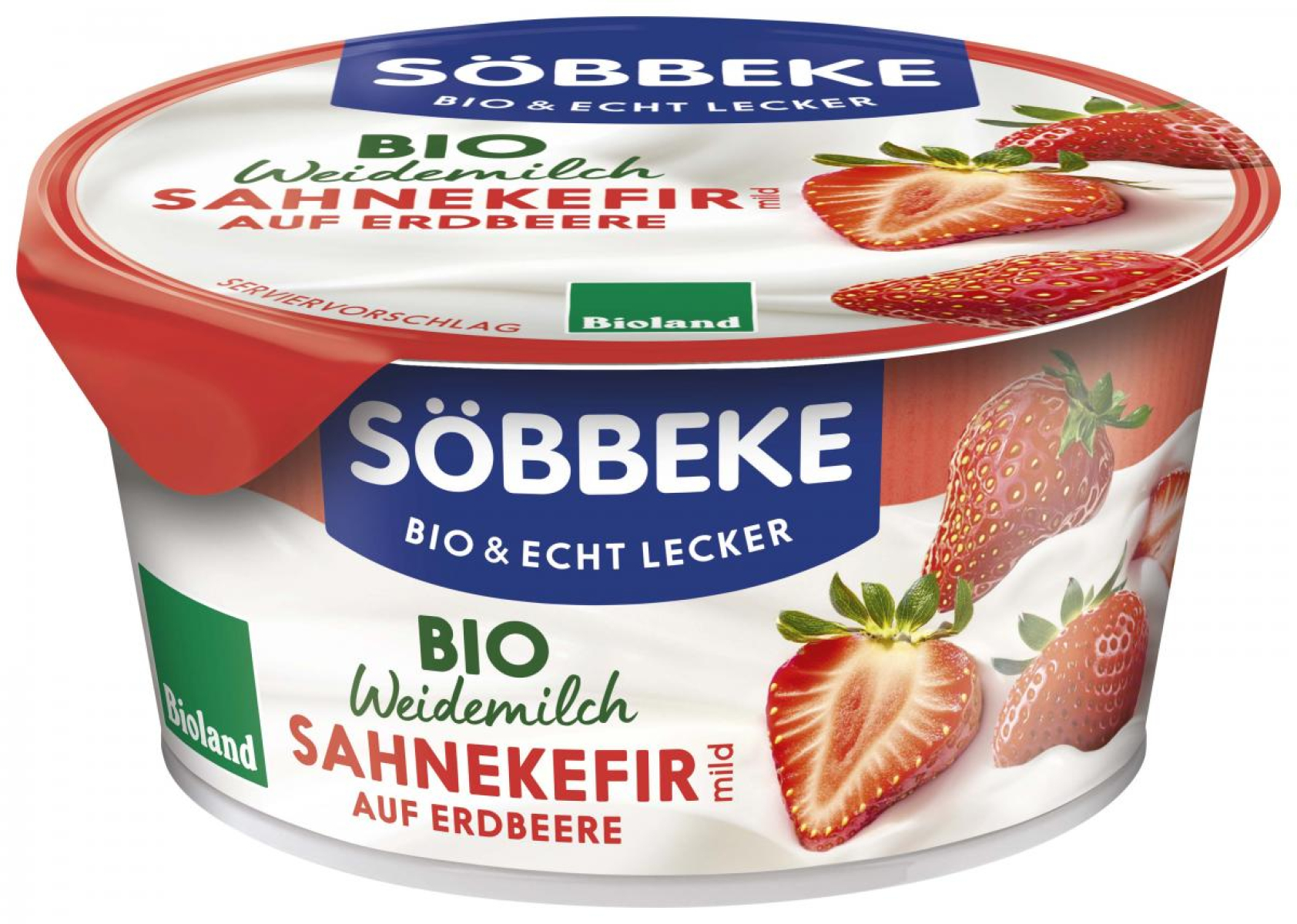 Sahnekefir auf Erdbeere - Weidemilch