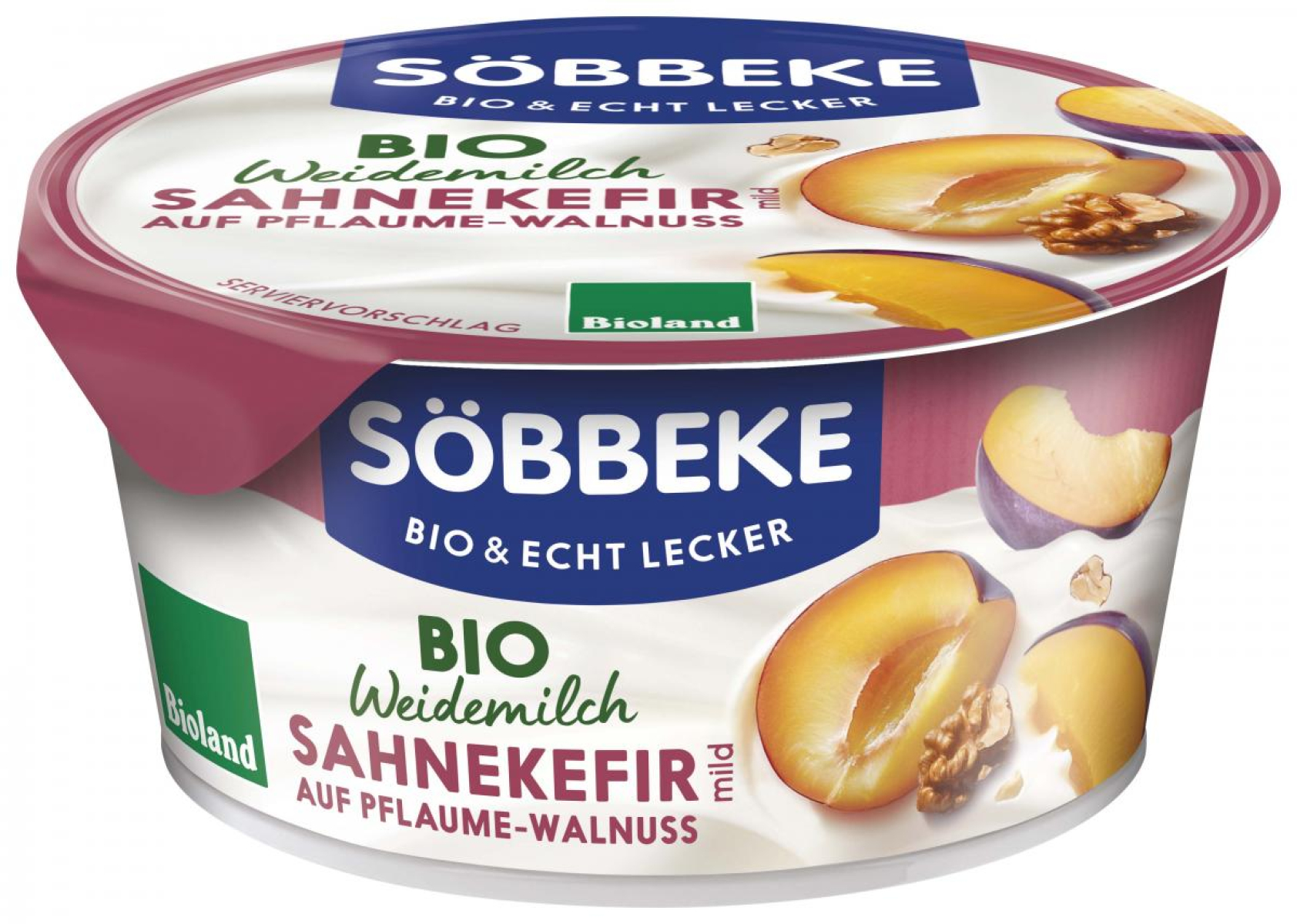 Sahnekefir auf Pflaume-Walnuss - Weidemilch
