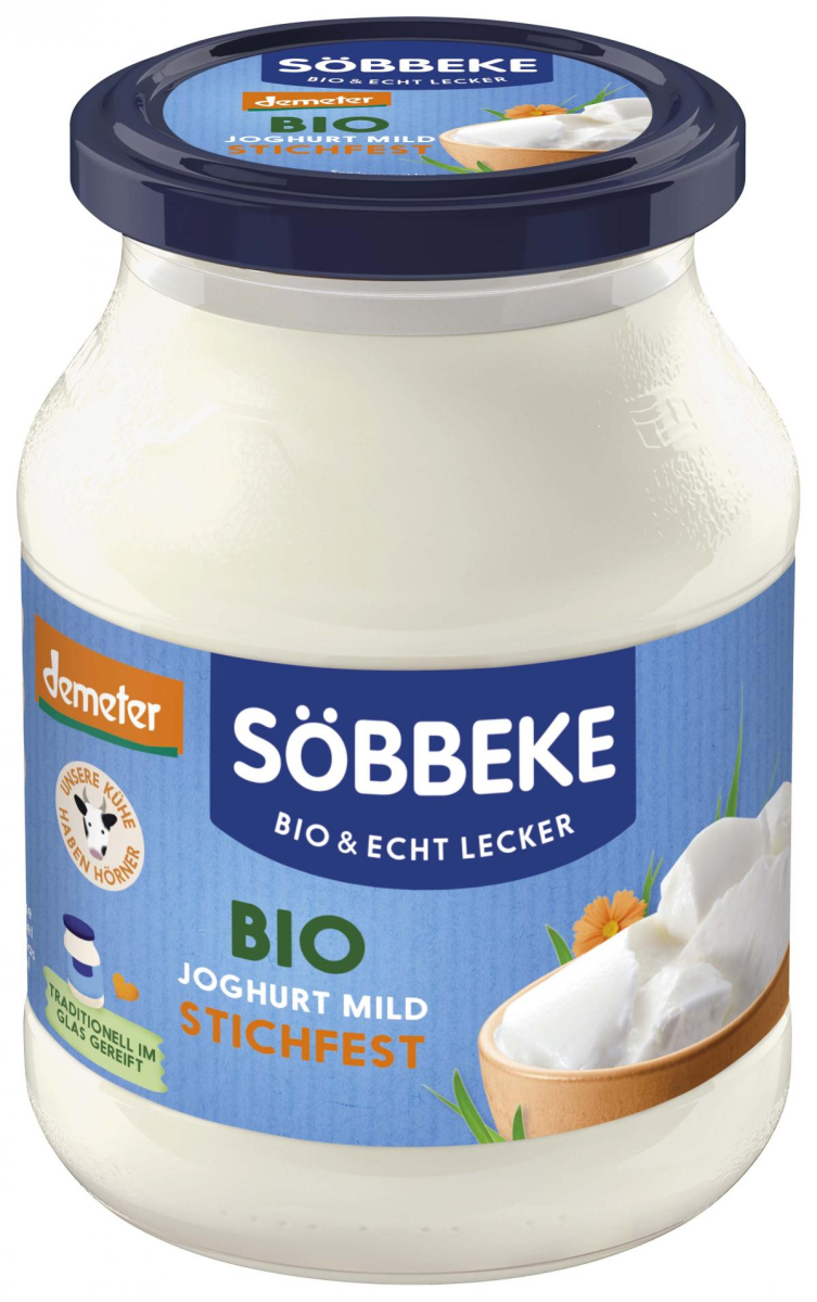 Joghurt Natur, stichfest 3,8% Glas