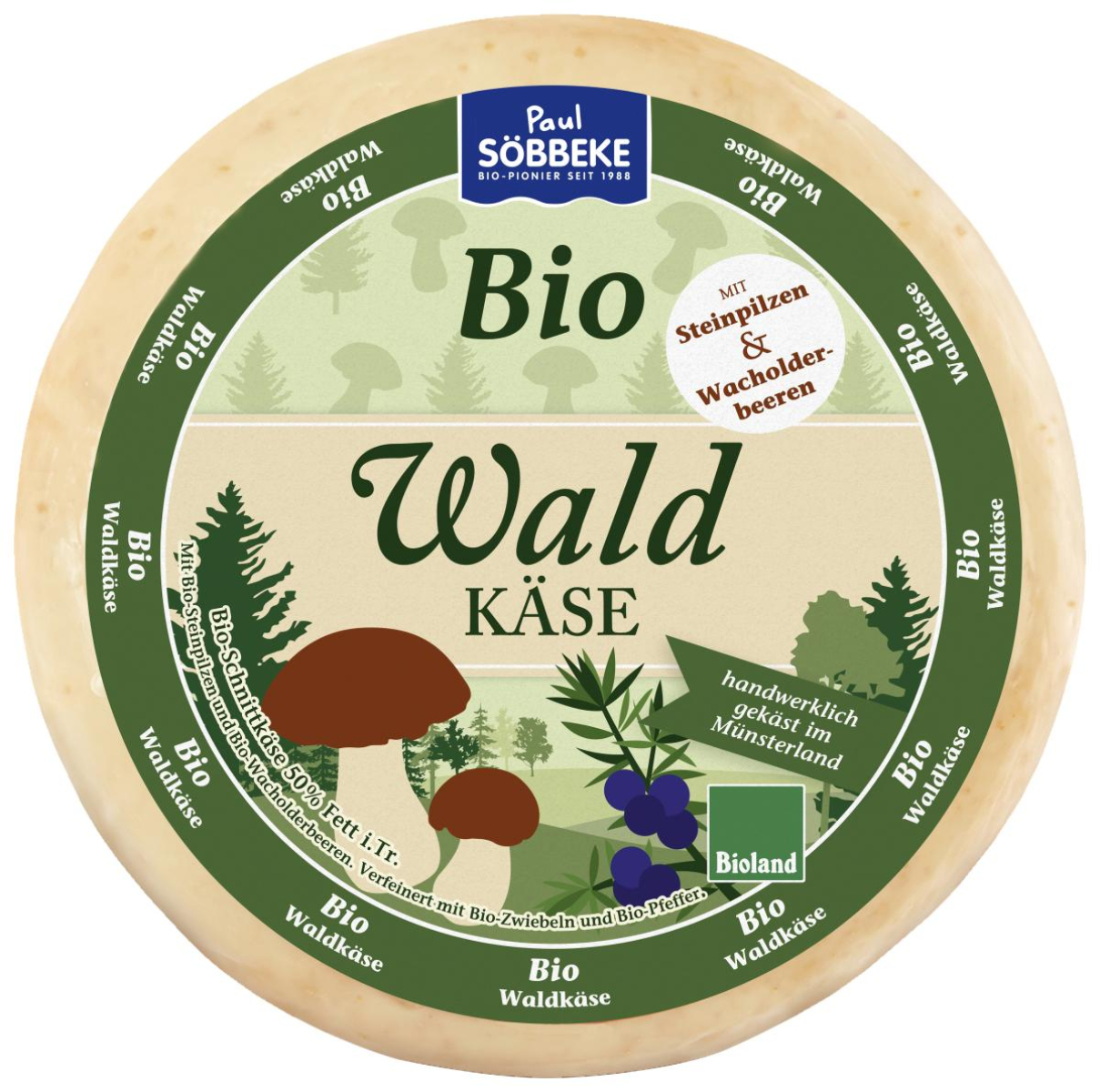 Waldkäse Steinpilz Wacholderbeere 50% Fett i. Tr.