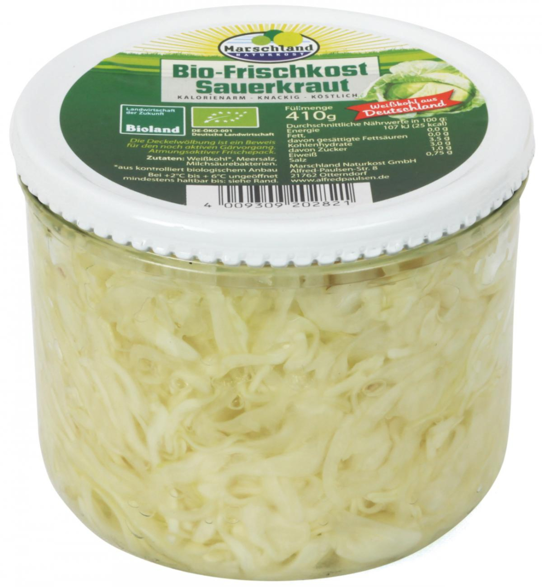 Frischkostsauerkraut im Glas
