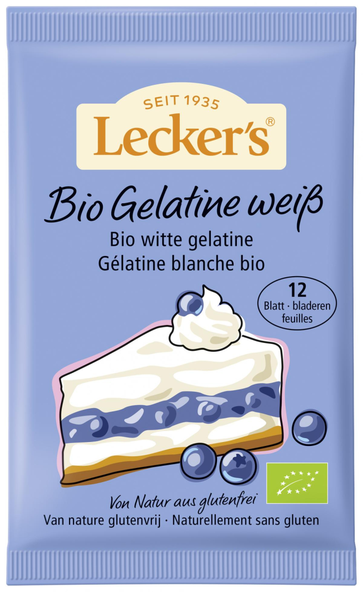 Blatt Gelatine, weiß