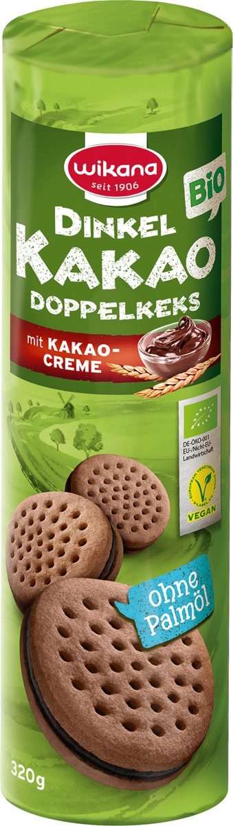 Dinkel Kakao Doppelkeks Kakaocreme