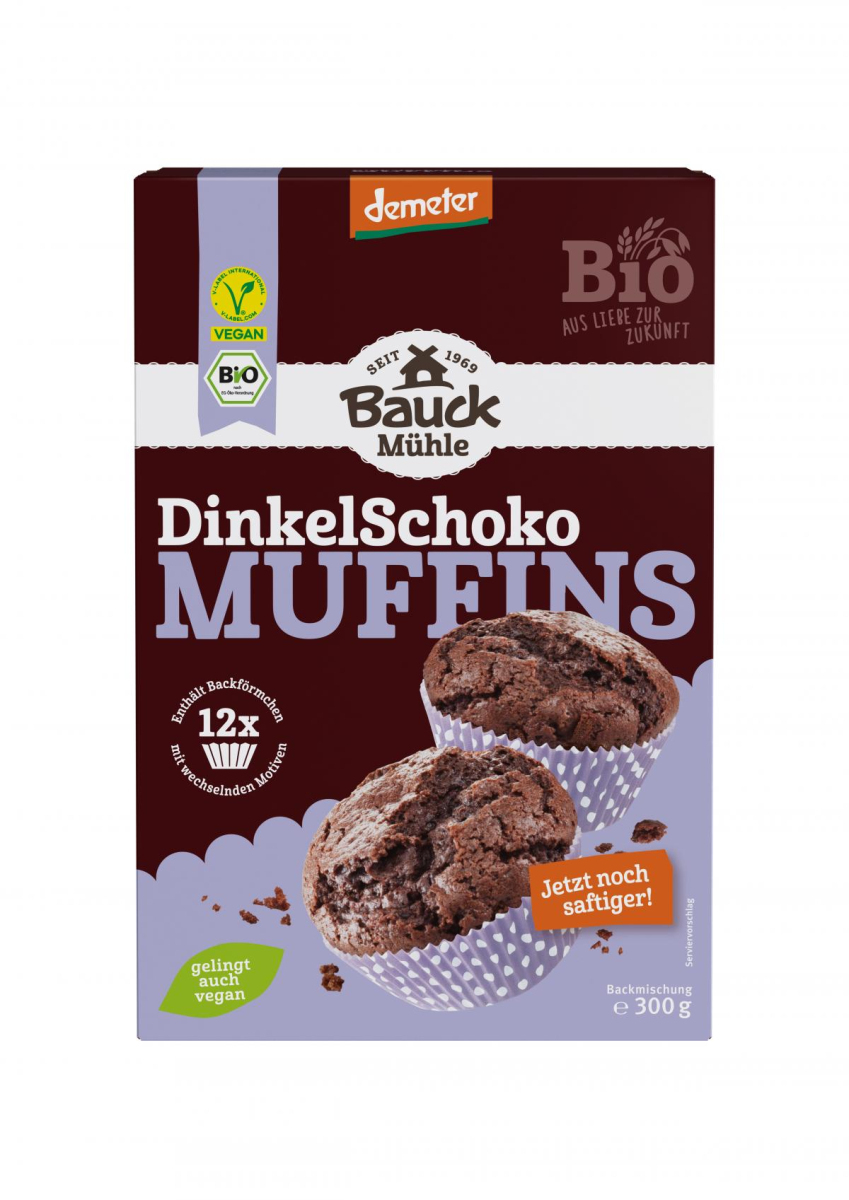 Backmischung Dinkel-Schoko-Muffins
