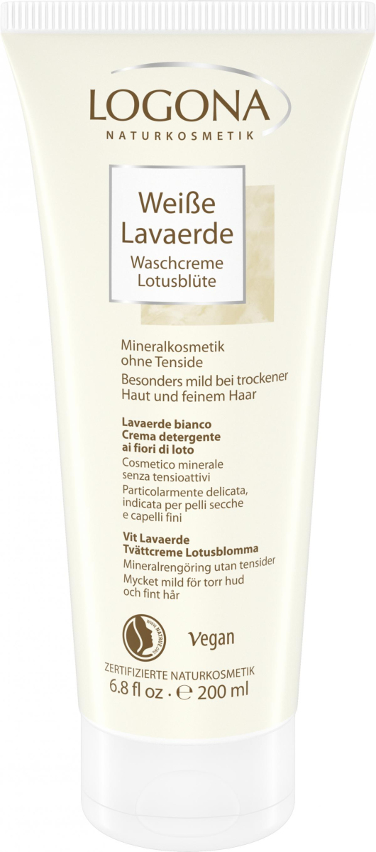 Weiße Lavaerde Waschcreme Lotusblüte