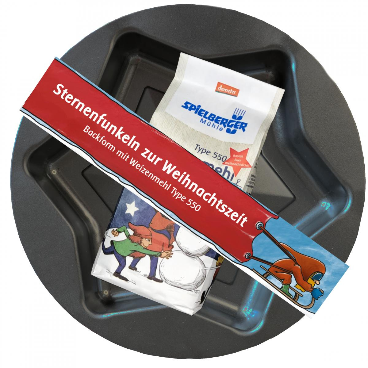 Sternbackform mit Weizenmehl 550