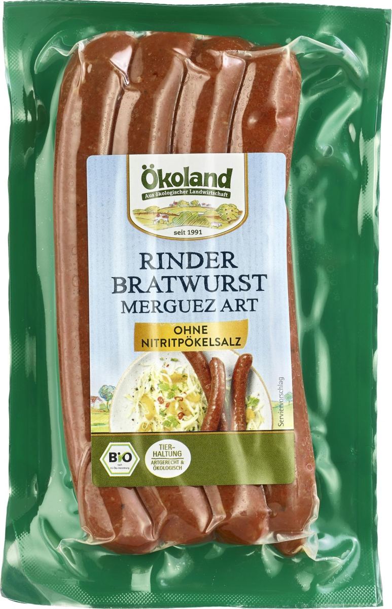 Rinder-Bratwurst Merguez Art (4 Stück)