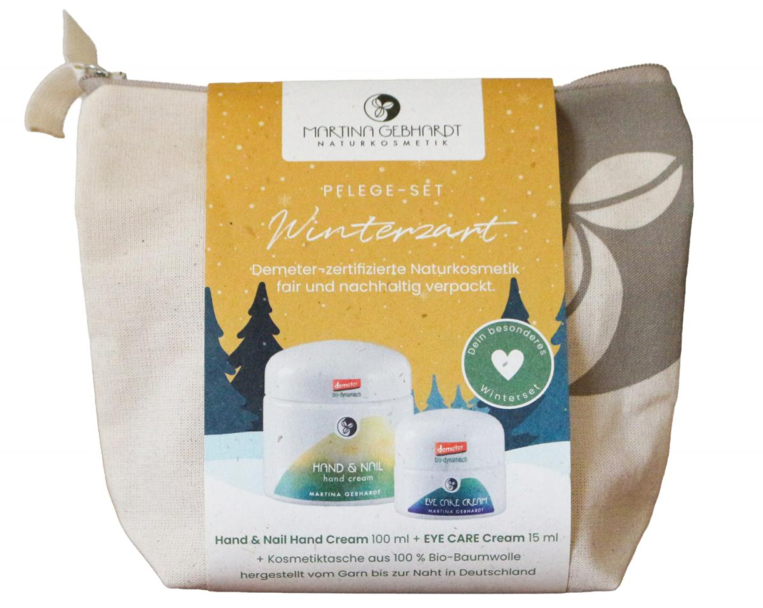 Geschenkset Winterzart + Kosmetiktasche