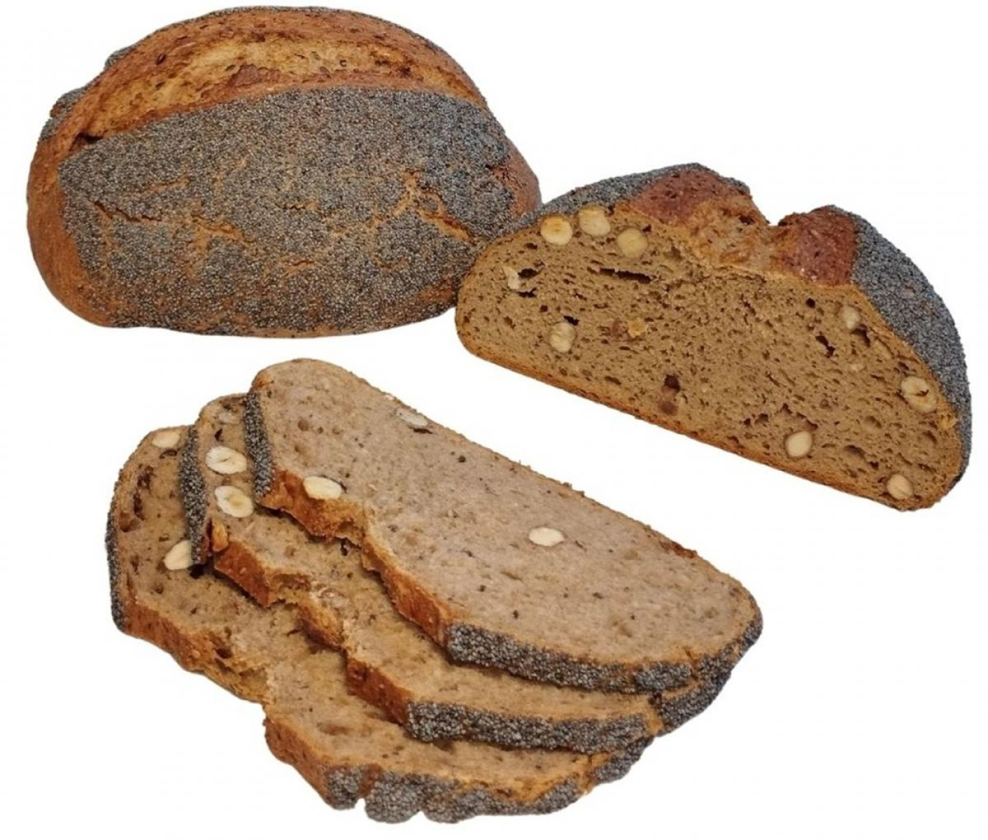 Haselnussbrot mit Mohn