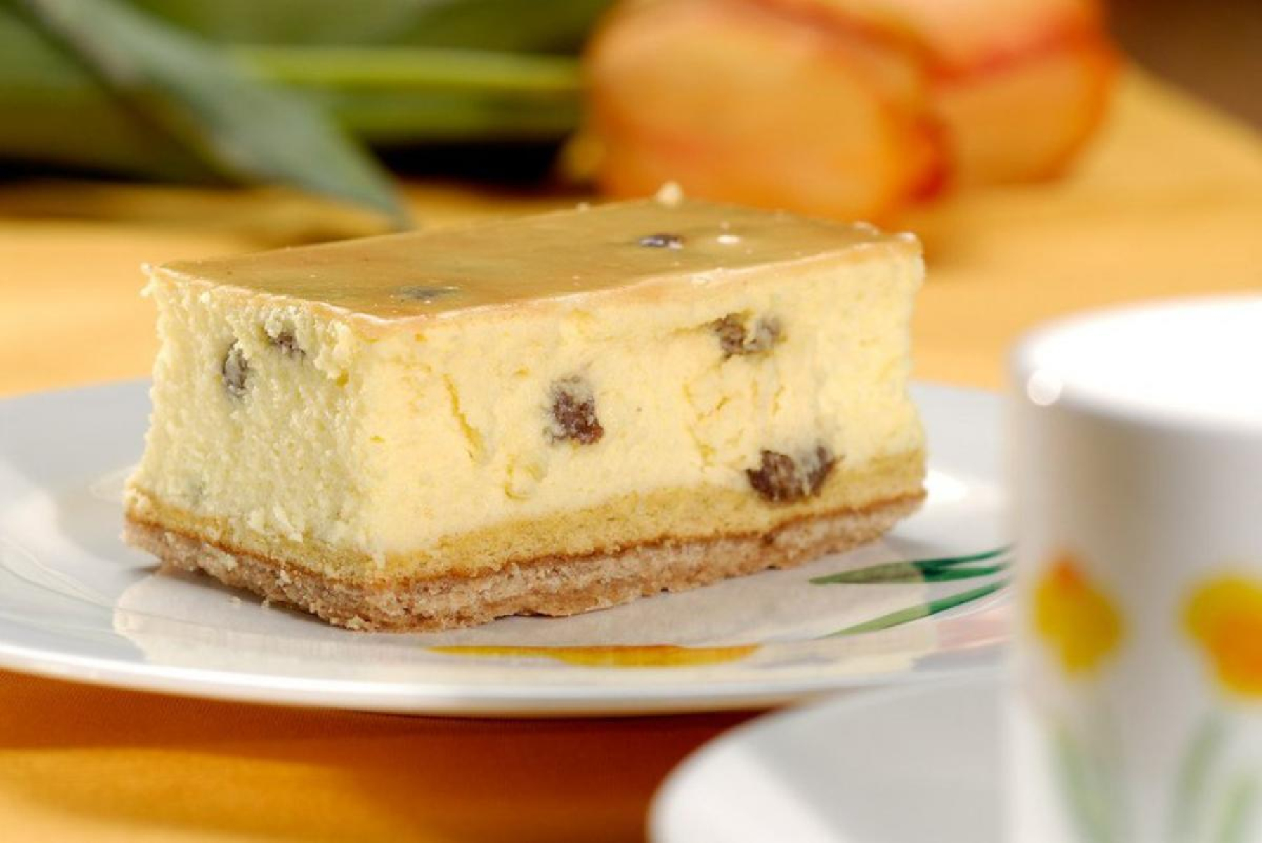 Käsekuchen mit Rosinen (4 Stück)