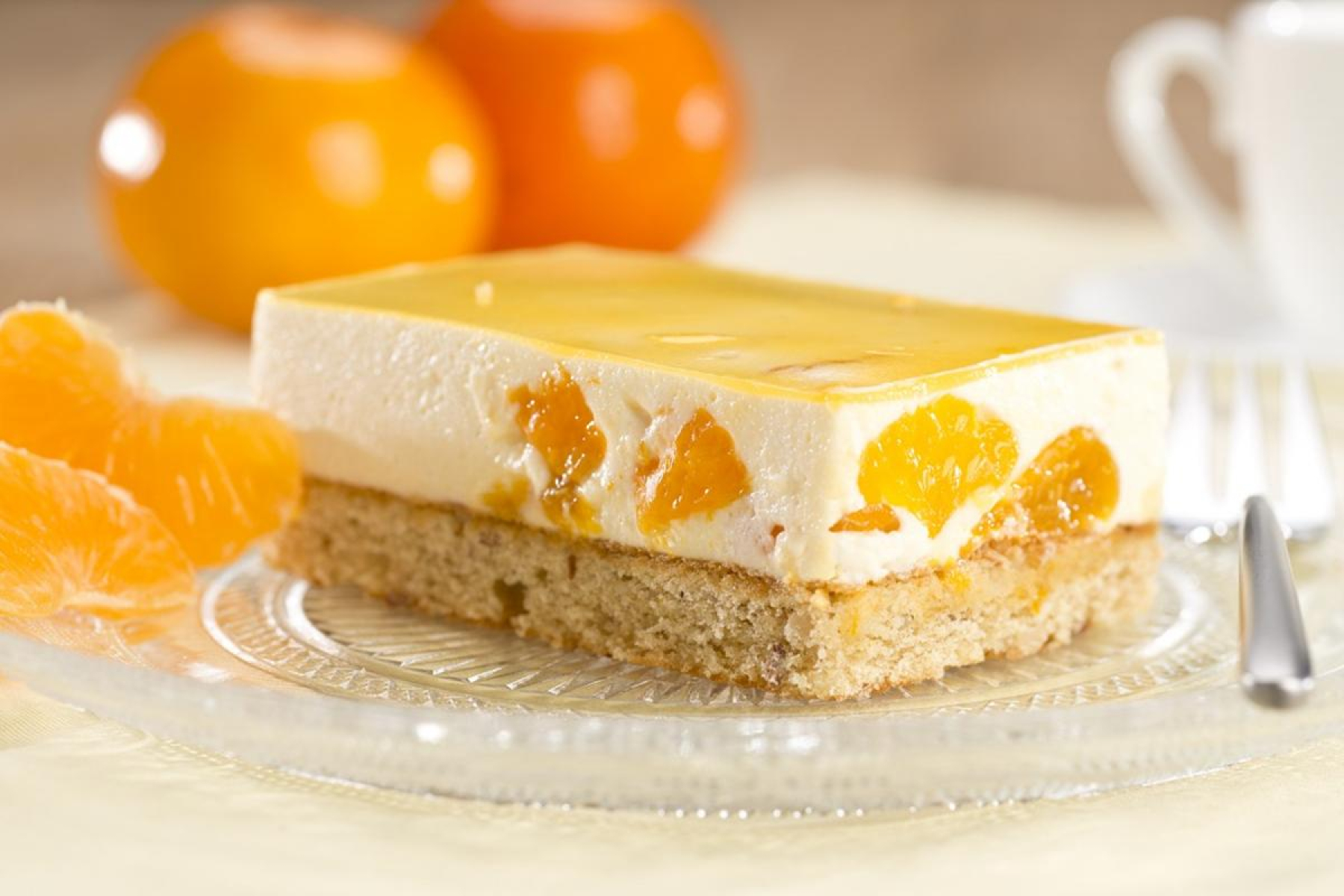 Mandarinen-Schmand-Schnitte (4 Stück)