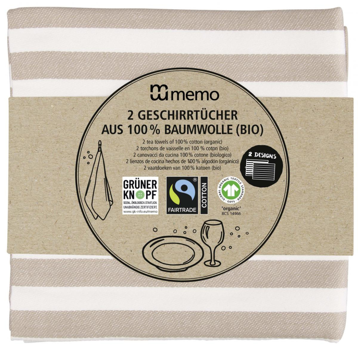 Geschirrtücher Baumwolle (2 Stück)