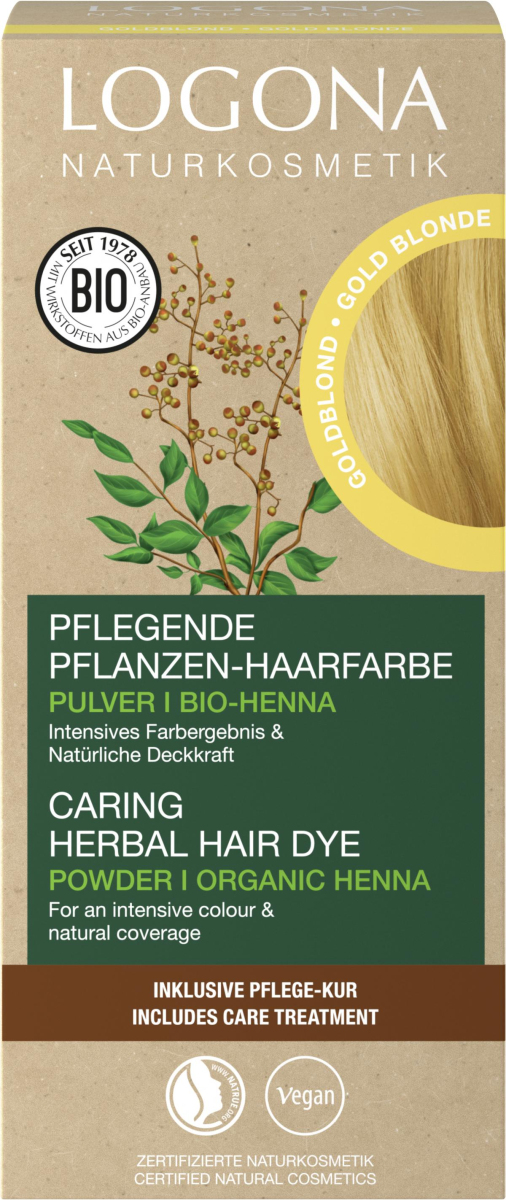Pflanzen Haarfarbe Pulver Goldblond