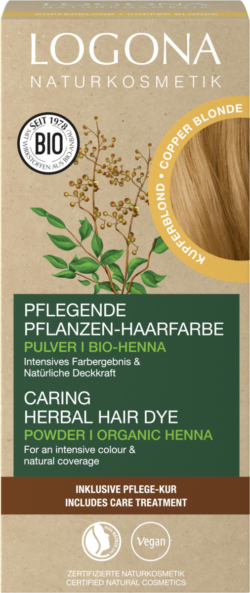Pflanzen Haarfarbe Pulver Kupferblond