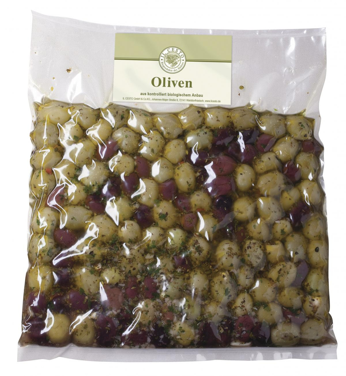 Oliven Mix gefüllt, mariniert (Großgebinde)