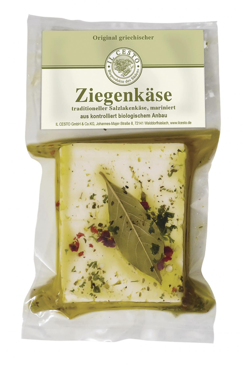 Ziegenkäse, mariniert