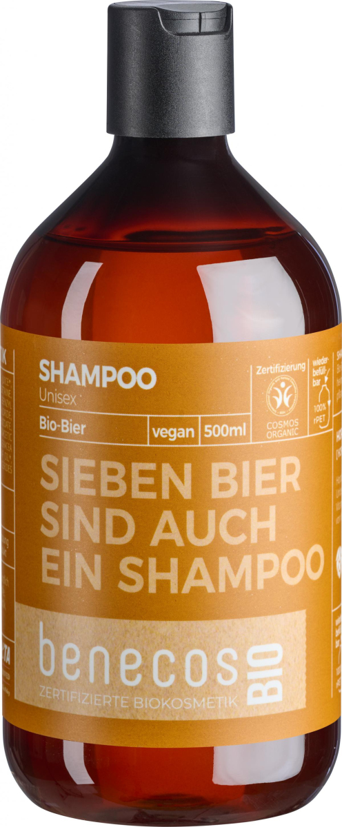 Shampoo Bier "Sieben Bier sind auch ein Shampoo"