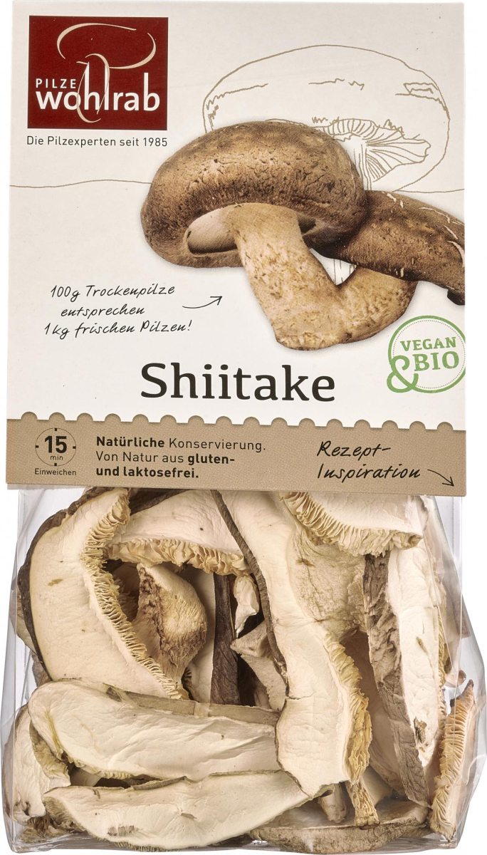 Shiitake Scheiben, getrocknet