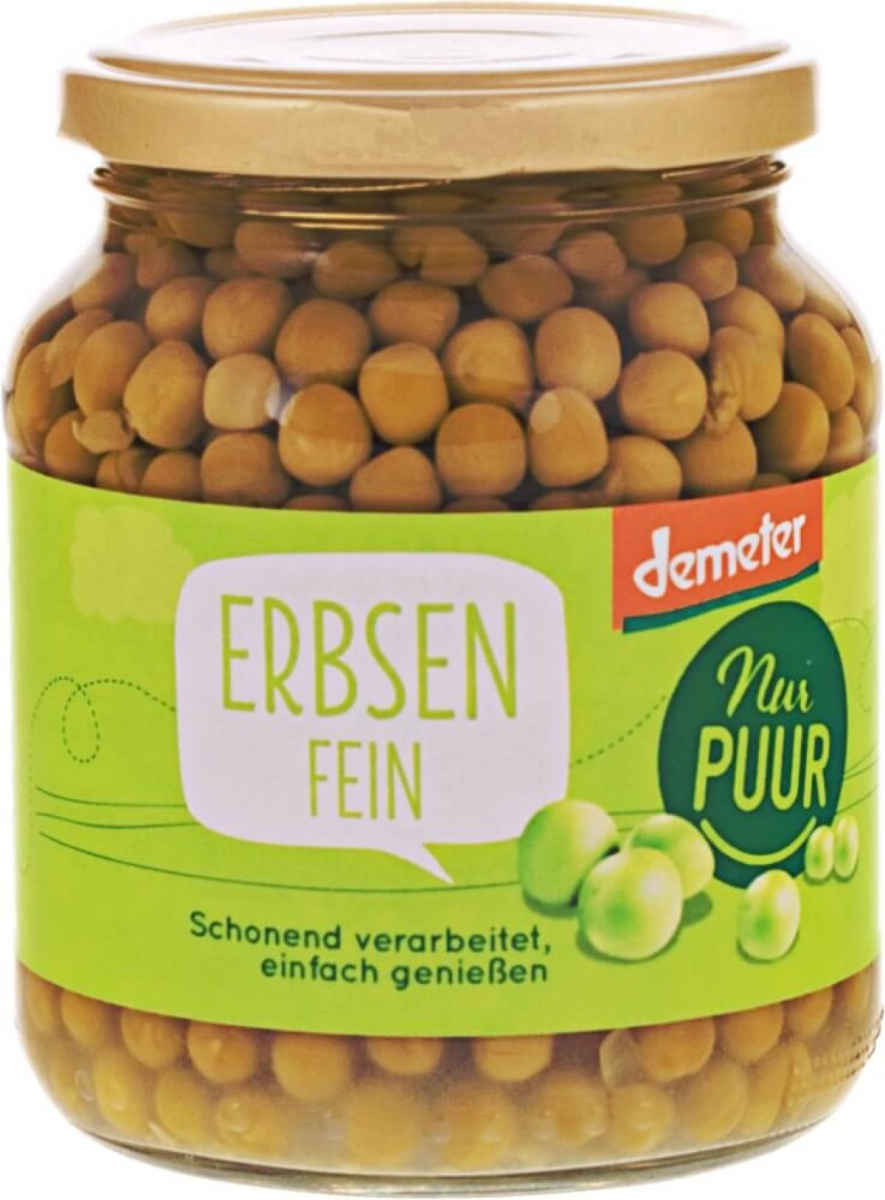 Erbsen, Glas