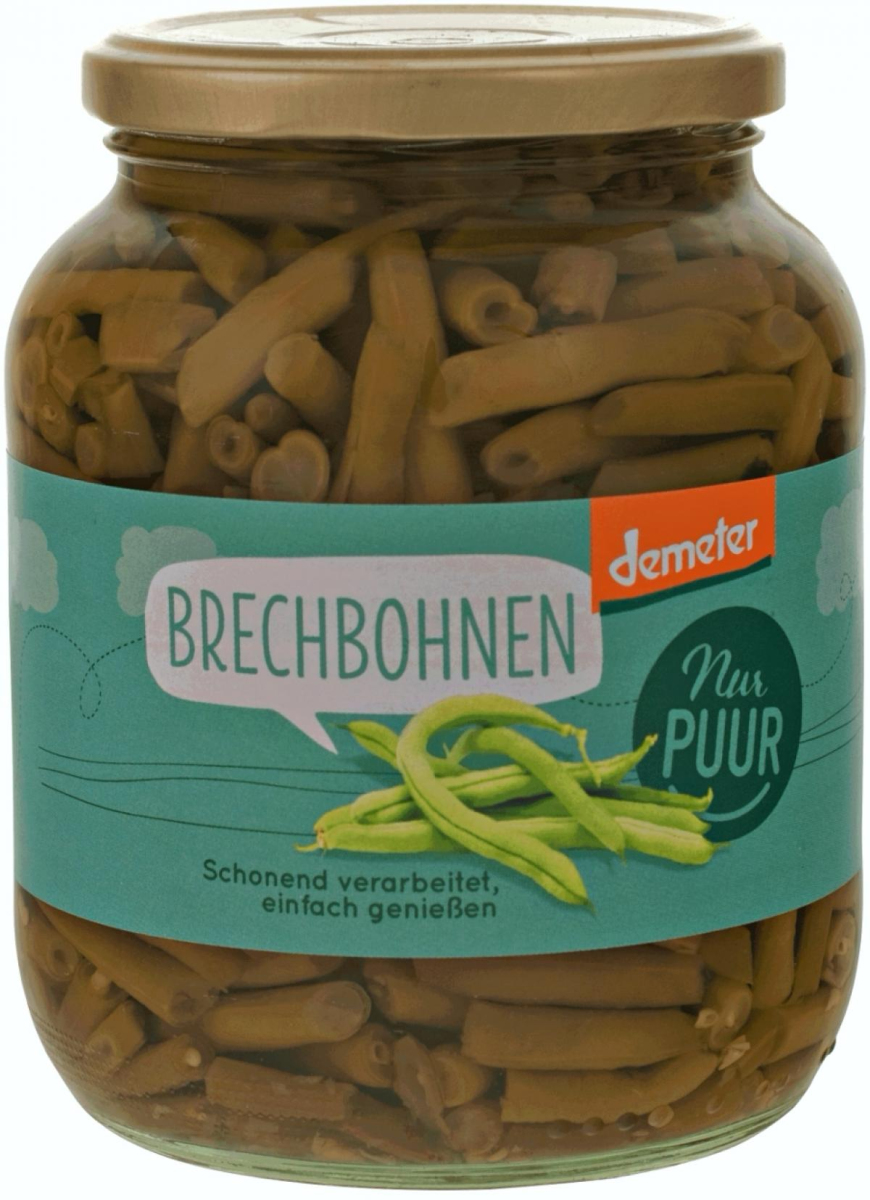Brechbohnen Glas