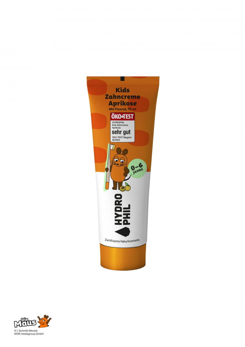 Kids Zahncreme Aprikose Maus