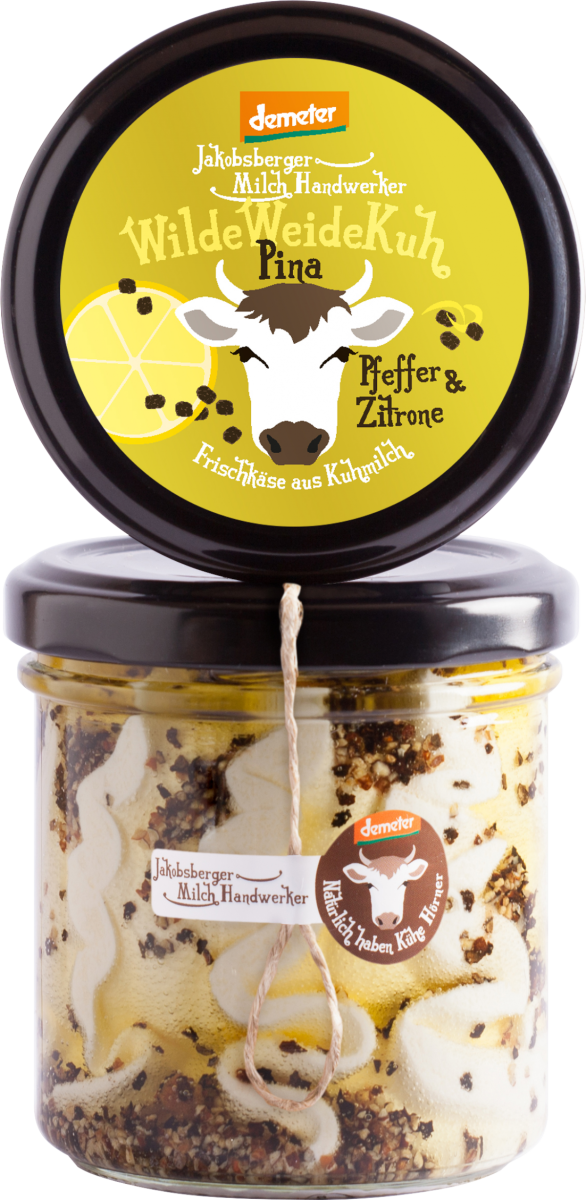 Frischkäse Pina (Pfeffer-Zitrone), Glas
