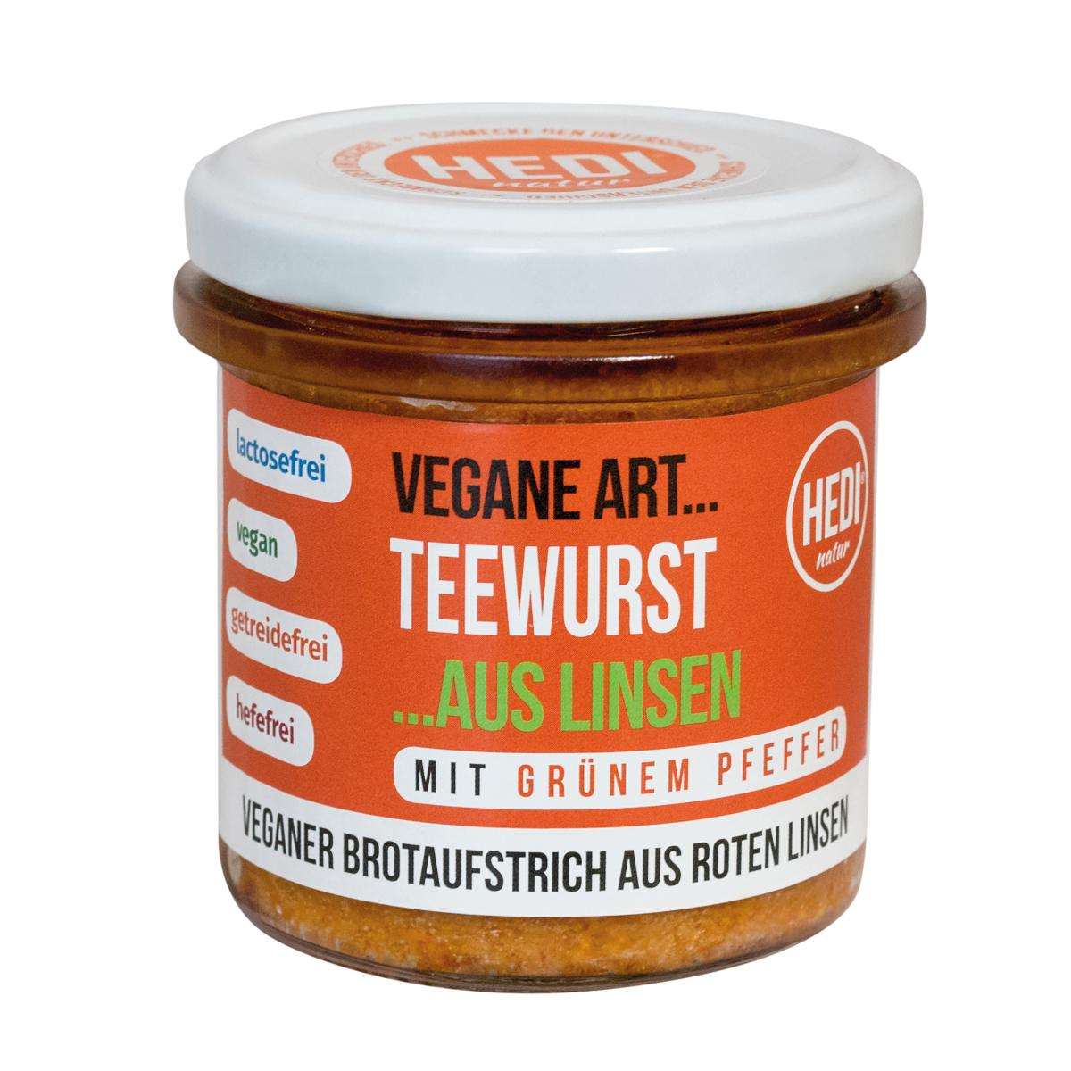Vegane Art Teewurst grüner Pfeffer