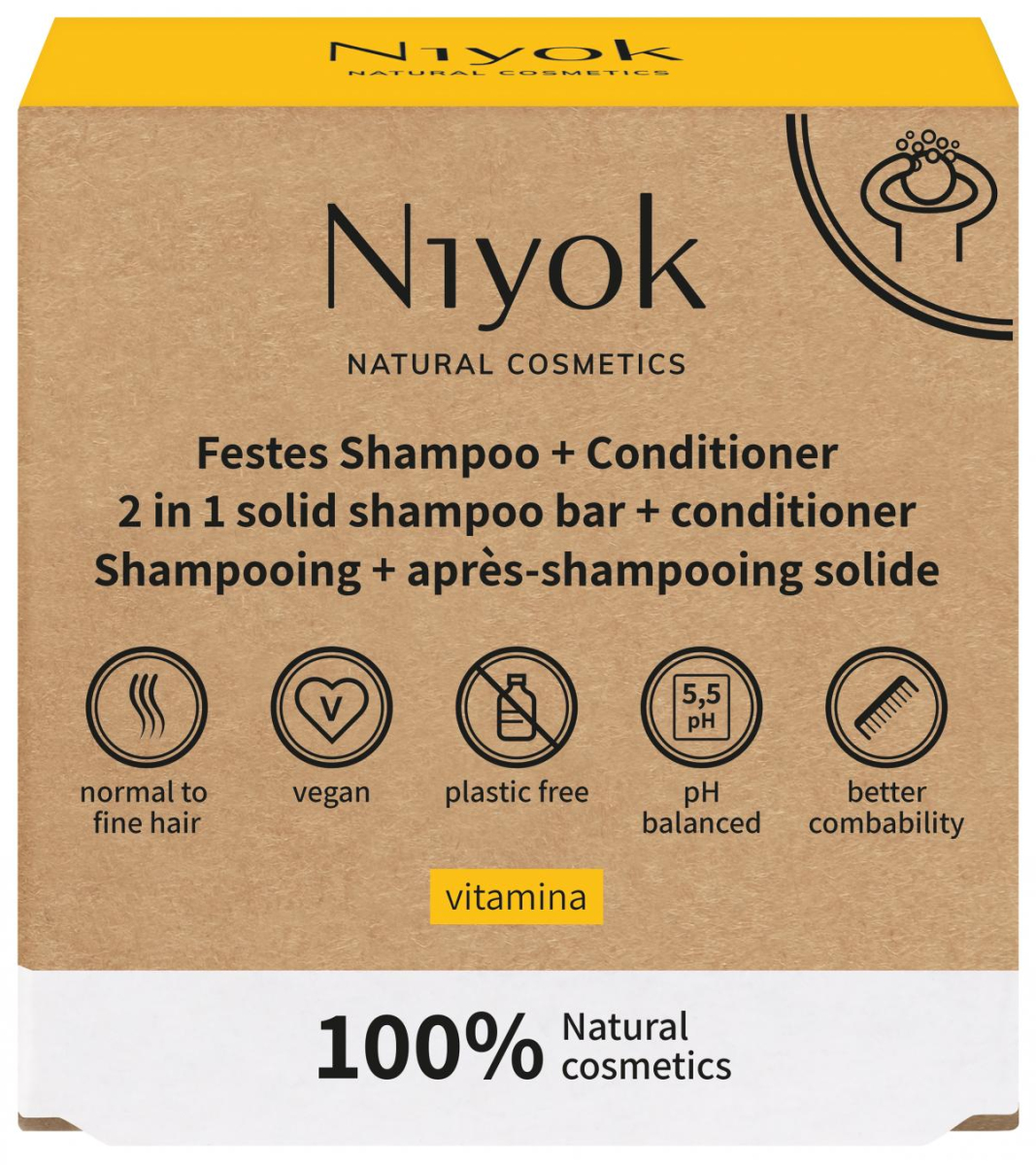 2in1 Festes Shampoo + Conditioner Vitamina