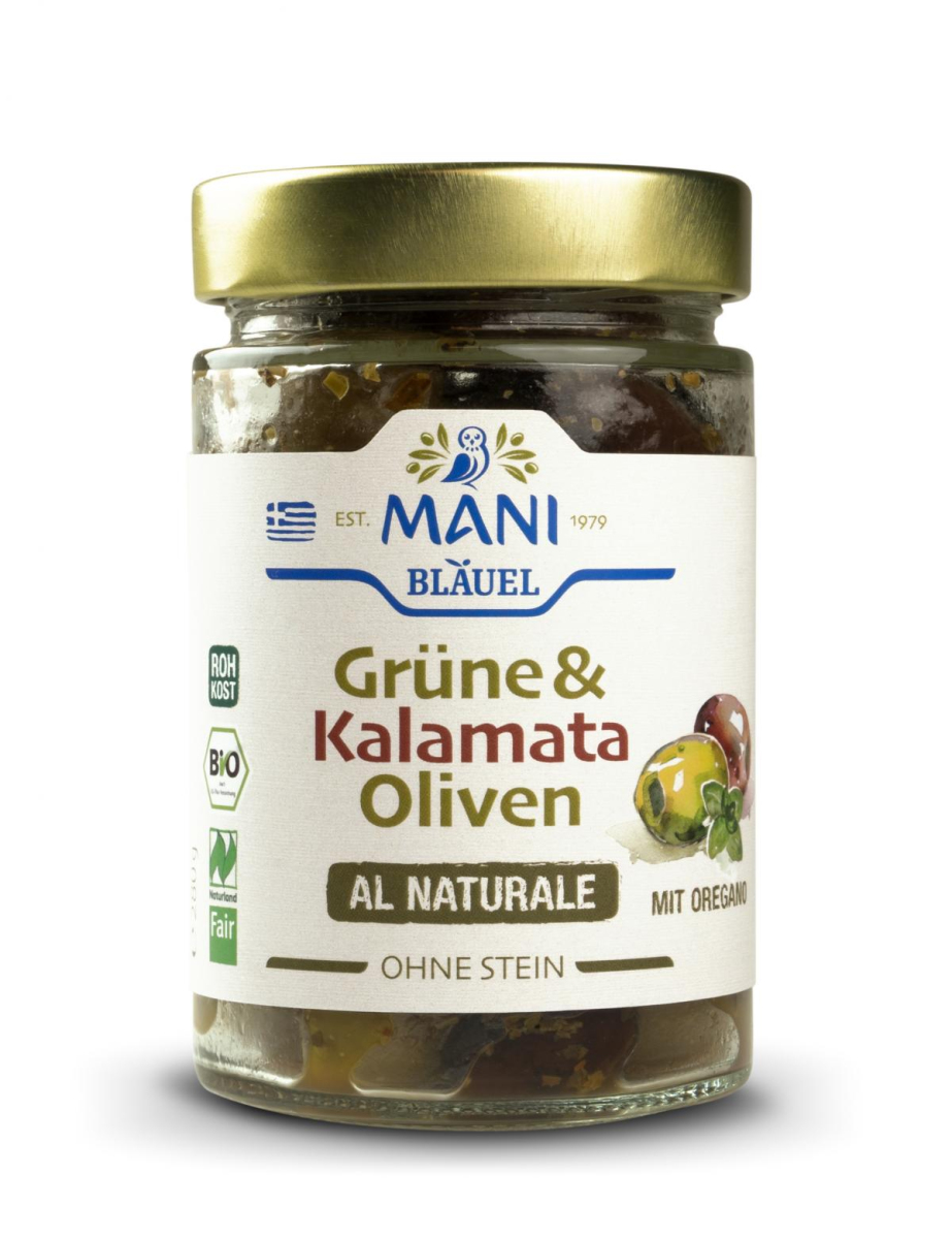 Grüne & Kalamata Oliven al naturale