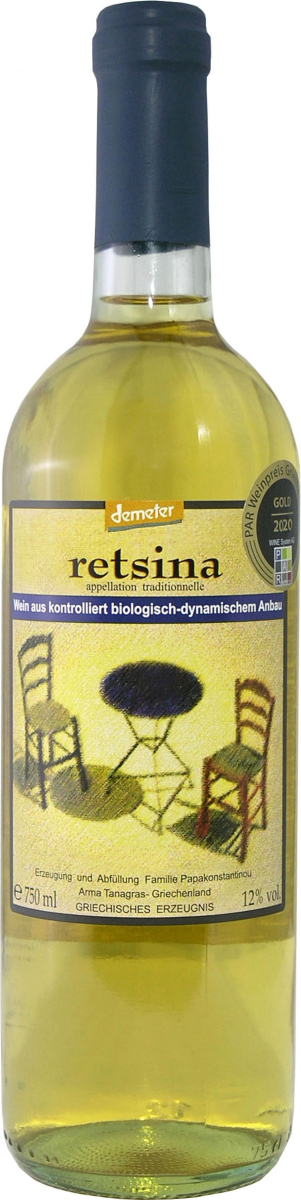 Retsina demeter, Weißwein Akratos (GR)