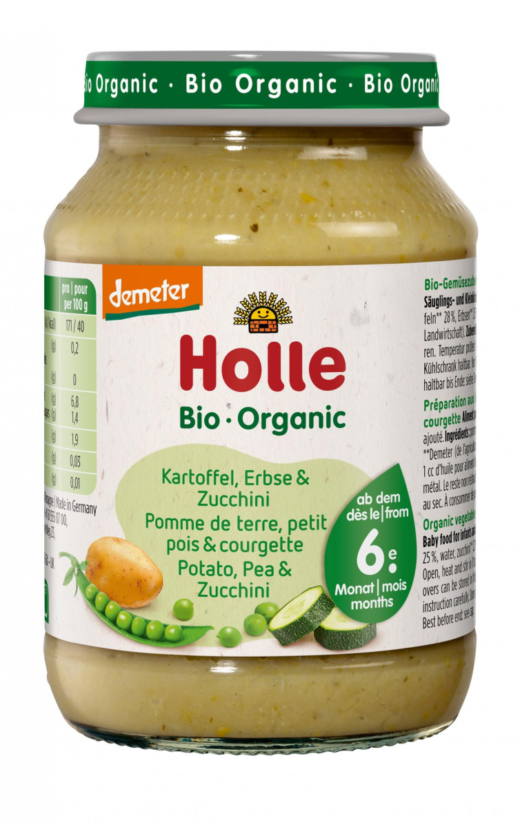 Babynahrung Kartoffeln Erbsen Zucchini