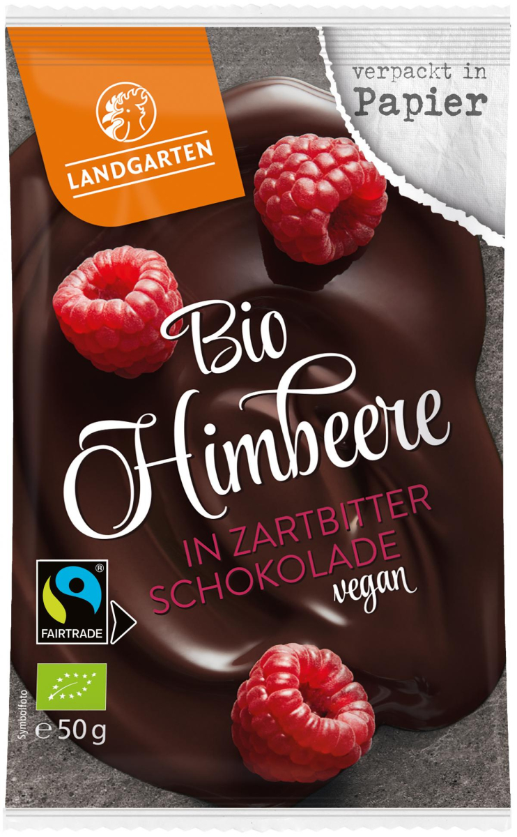 Himbeere in Zartbitterschokolade