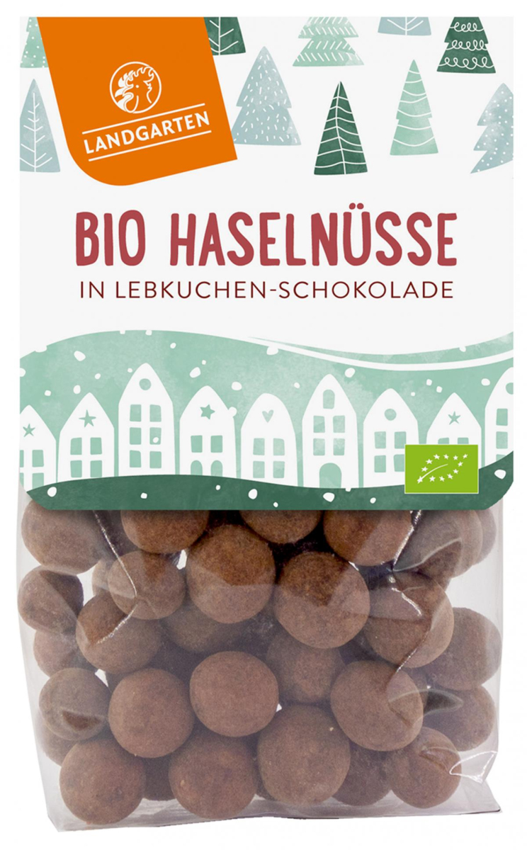 Haselnüsse in Lebkuchen Schokolade