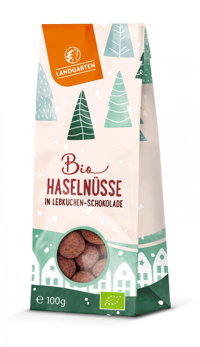 Haselnüsse in Lebkuchen Schokolade