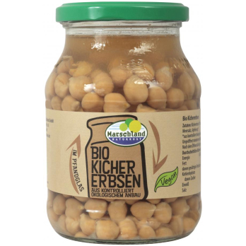 Kichererbsen, zubereitet im Pfandglas