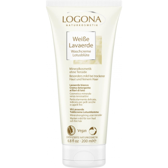 Weiße Lavaerde Waschcreme Lotusblüte