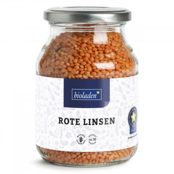 Rote Linsen im Pfandglas bioladen*
