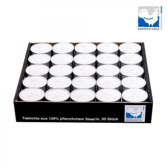 Teelichter in Aluhülle weiß